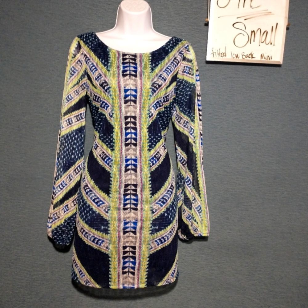 Fire Los Angeles low back fitted retro minidress small